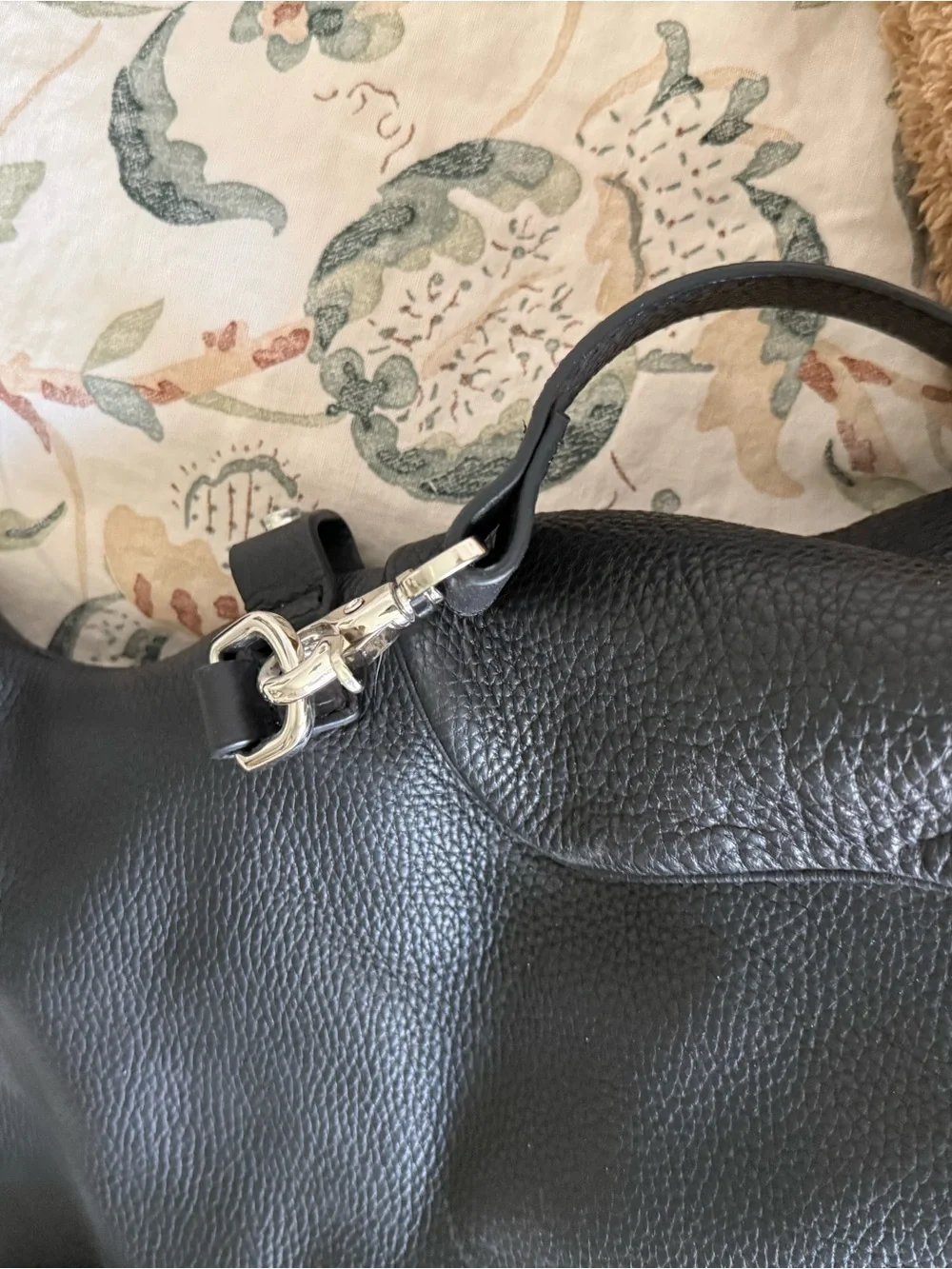 Cole Haan Black Leather Weekender Bag